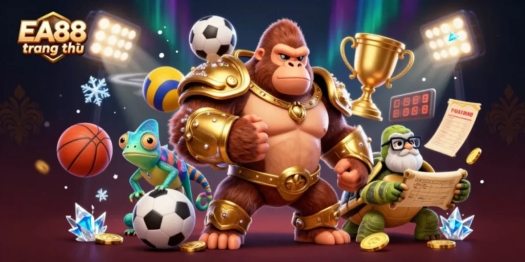 Engage with EA88 trang chủ through thrilling 3D casino adventures showcasing vibrant gaming elements.