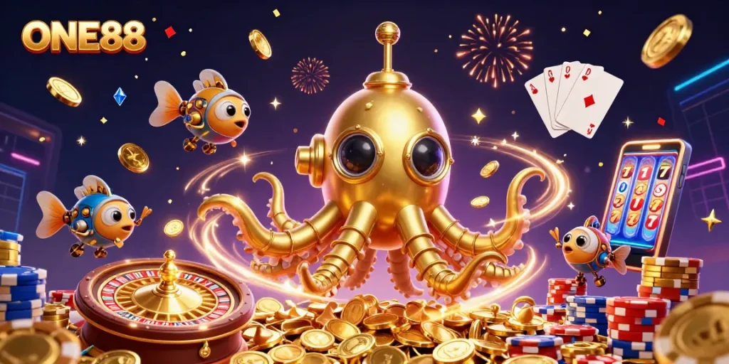 Engage with ONE88 by spinning brightly adorned slots and winning golden treasures