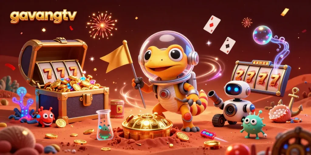 Win big at gavangtv's Martian casino with a whimsical alien-themed scene!
