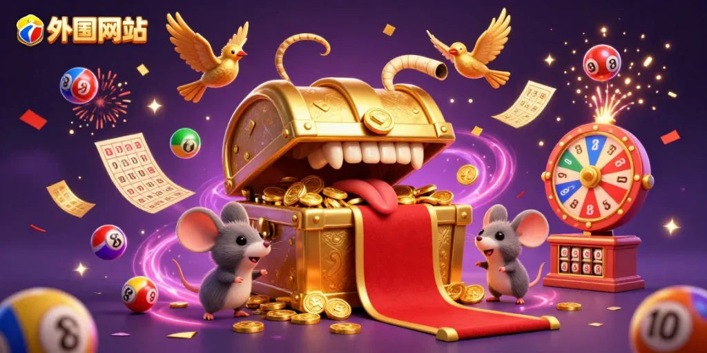 Engage with exclusive content on 外围网站 featuring colorful lottery elements and dynamic game visuals.