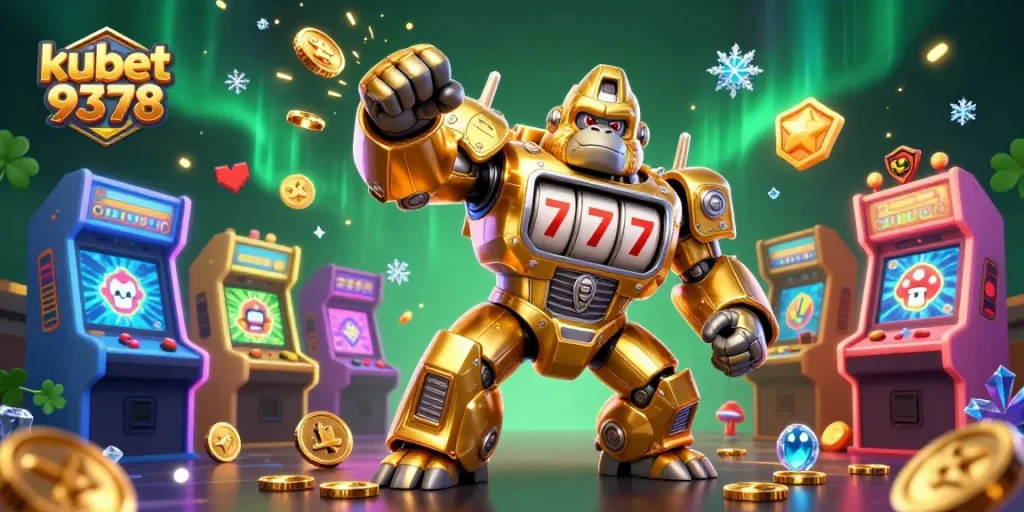 Experience thrilling wins with kubet9378 in this vibrant 3D cartoon casino scene.