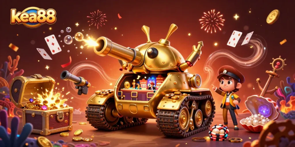 Experience the vibrant kea88 casino world with detailed golden beetle tank bursting with bonuses and excitement.
